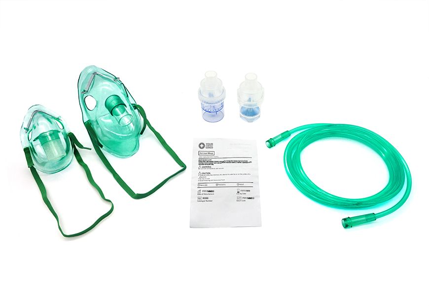 El servicio de logo personalizado de la máscara de aerosol con nebulizador en el manual de instrucciones